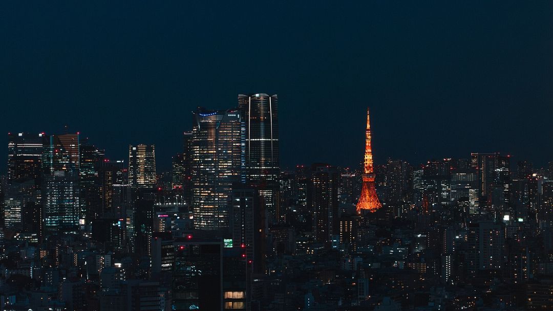 The Tokyo skyline at dusk, towers stacked to the horizon